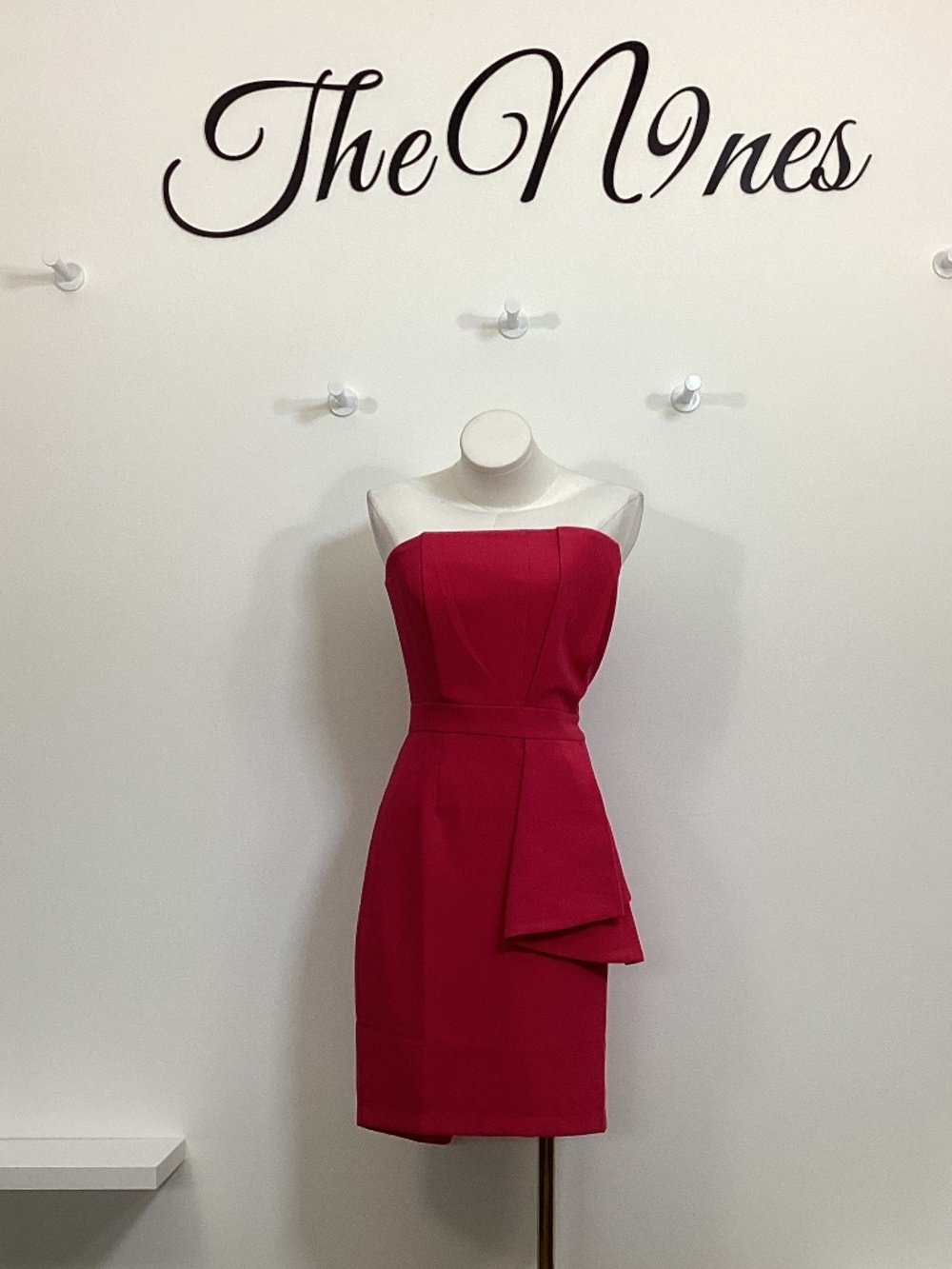 Adelyn Rae Coral Pink Mini Strapless Dress Large NWT